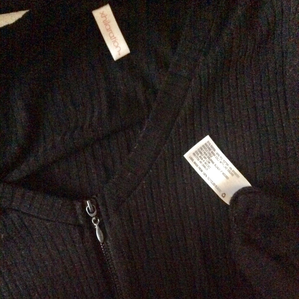 Ribbed tee half zip black fitted dress - Picture 4 of 4